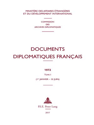 cover image of Documents diplomatiques français